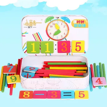 Montessori Magnet Rauda Kasti Digitaalkell Matemaatika Mänguasi Arvu Loendamine Mänguasi Puidust Pulk Baby Kids Õppe Hariduslik Mänguasi Lastele