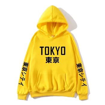 Mood Jaapani Streetwear Tokyo Bay Trükitud topp Dressipluus Jaapani Stiil Hip-Hop Streetwear Pullover Meeste Vabaaja Tracksuit