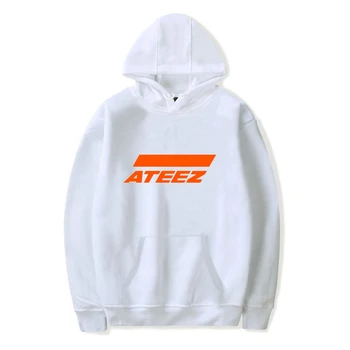 Mood koostisega ATEEZ poiss, tüdruk topp vabaaja dressipluus kvaliteetseid riideid ATEEZ must pullover sügisel streetwear