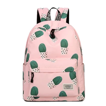 Mood naiste seljakott naine armas reisikotid cactus trükkimine kooli seljakott sülearvuti seljakott teismelised tüdrukud mochilas