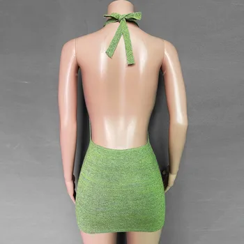 Mood Seksikas Backless Kleit Naiste Päitsed Sidemega Varrukateta Kudumise Puuvill Mini Kleit Bohemian Beach Kleidid, Naiste Rõivad
