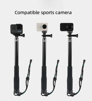 MountDog 19 Tolline Mini Selfie Pulga GoPro Hero 8 7 6 5 4 Must Hõbe Istungil Monopod Jaoks Yi 4K Sjcam Action Kaamera Käepide