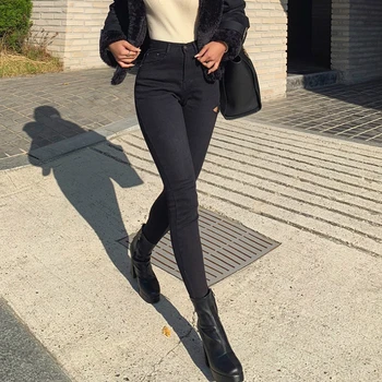 Mozuleva 2020 Naiste Skinny Püksid Mustad Teksad, Seksikas Kõrge Vöökoht Tutt Ripitud Augud Denim Püksid Naiste Püksid Pliiats Teksad