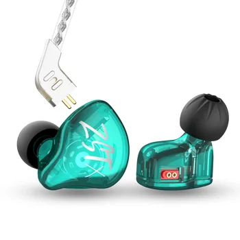 MS ZST X 1BA+1DD Hübriid Unit In-ear Kõrvaklapid HIFI Bass Sport DJ Earbud Peakomplekt Koos hõbetatud Juhe Kõrvaklapid MS ZSTX ZSN