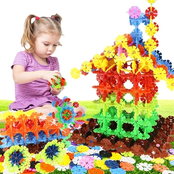 Multi-värvi Lumehelves ehitusplokid Mänguasjad 3D Mudel & Hoone Ehitus Mänguasjad Haridus Lastele Kingitused