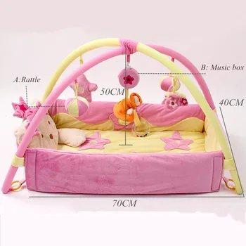 Multifunktsionaalne beebi tegevuse matt eemaldatava toetada beebi voodi bell muusikalised mänguasjad Meele koolitus Beebi madrats baby play mat