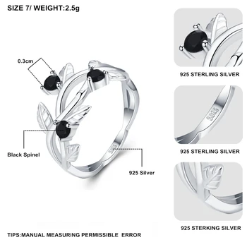 [MUST OHE] 925 Sterling Silver Ring Olive Branch Trendikas Pulm Rõngad, Naised, Naissoost Bague Trahvi Ehteid G074
