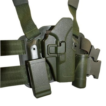 Must / Roheline / Tan Sõjalise Varustuse Taktikaline Glock Püstol Kabuur Airsoft Jahindus Jalg Kabuur Sobib Glock 17 19 22 23 31 32
