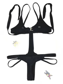 Must Supelrõivad Ühes Tükis Thong trikoo Seksikas Trikini Ujumine Ülikond Naiste Maillot De Bain Une Femme Töö Monokini