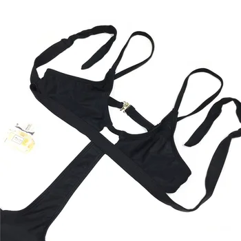 Must Supelrõivad Ühes Tükis Thong trikoo Seksikas Trikini Ujumine Ülikond Naiste Maillot De Bain Une Femme Töö Monokini