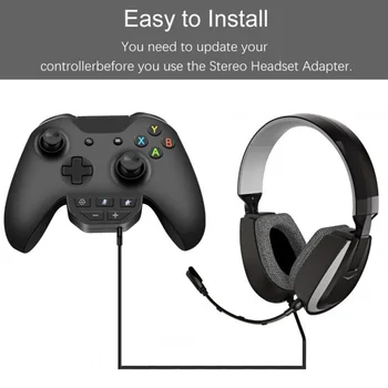 Mängud Tarvikud Stereo-Peakomplekti Adapter Mikrofoniga Kõrvaklappide Converter for Xbox Ühe Töötleja Mängude Jaoks Juhtkangi Heli Kõrvaklappide