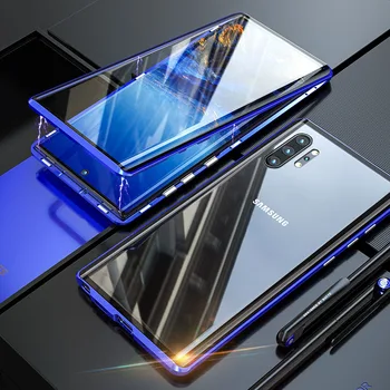 Märkus 10 Pluss Kaas Ja 360 Kraadi Magnet Karastatud Klaasi Puhul Samsung Galaxy Märkus 10 Pluss Põrutuskindel Magnet Metall Bumper Case