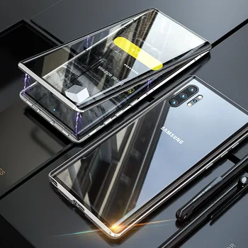 Märkus 10 Pluss Kaas Ja 360 Kraadi Magnet Karastatud Klaasi Puhul Samsung Galaxy Märkus 10 Pluss Põrutuskindel Magnet Metall Bumper Case