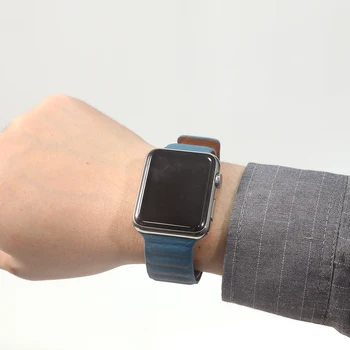 Nahast Link rihm Apple watch band 44mm 40mm 38mm 42mm Applewatch 1:1 originaal Magnetic Loop käevõru iWatch seires 6 5 4SE