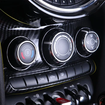 Nahkpolster Carbon Fiber A/C, Õhu Konditsioneer Lüliti Reguleerida Kesk Katab Kleebise Mini Cooper F55 F56 F57 Dekoratiivsed Aksessuaarid