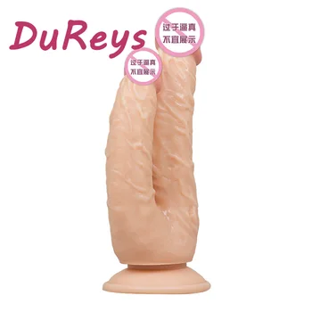 Naine topelt otsaga peenise simulatsiooni dildo, masturbatsioon anal plug sugu toodete dildo