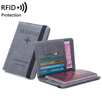 Naised Mehed RFID-Vintage Äri-Pass, mis Hõlmab Omanik Multi-Function ID Panga Kaart PU Nahast Rahakott Juhul, Reisi-Tarvikud