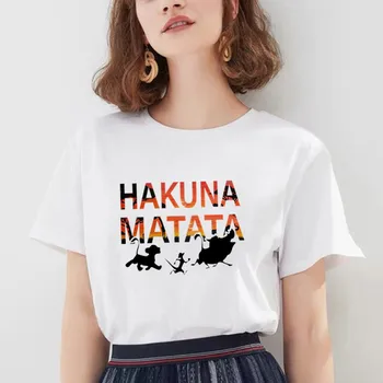 Naiste Harajuku Ullzang Lion King Kawaii Tshirt Naljakas Tee Särk Femme Suvel T-särk Mood Top Tee Cartoon Naiste T-Särk