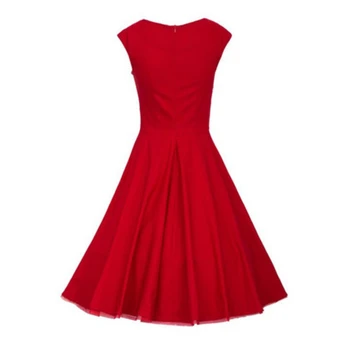 Naiste kleit Audrey Hepburn1950s 40s 60s 80ndate Stiilis Vintage Rockabilly kokteiliefekti Kiik Kleidid Pluss Suurus Must Punane Roheline