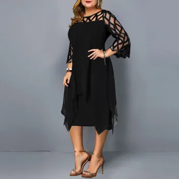 Naiste Kleit Pluss Suurus on Pool Must Kleit Sünnipäeva Silma Clubwear Vestidos 2021 Võre Suvel Pulm Kleit Sifonki Maxi Kleit, 6XL