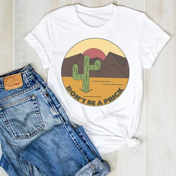 Naiste Lady Suvel Cactus Kassi Multikas Armas Prindi Daamid T Tee Tshirt Naiste Naiste Top, Särk Riided Graafiline Riided T-särk