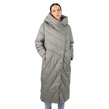 Naiste pikk sulejope Goose parka outwear kapuuts tepitud mantel pluss suurus naine Puuvilla Kvaliteet riided Kanada Veekindel 19-091