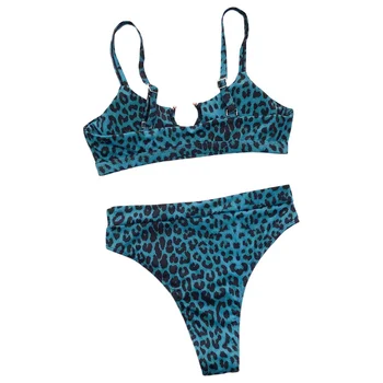 Naiste Seksikas Leopard Madu Prindi Ujumistrikoo Polsterdatud Rinnahoidja Väike Tõus Püksikud Bikiinid Komplekti