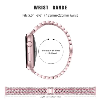 Naiste Teemant Bänd Apple Vaadata 40mm 44mm 38mm 42mm Glitter Metallist Käevõru Rihm Apple watch 6 rihm SE seeria 5 4 3 2 1