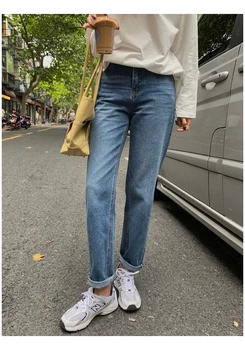 Naiste Uued Slim Püksid Vintage Kõrge Vöökoht Püksid Täies Pikkuses Teksad Naistele