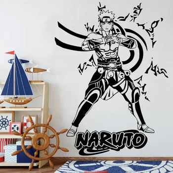 Naruto Anime, Manga Seina Kleebised Home Decor Poisid, Kids Magamistuba Cartoon Elutuba Taust Vinüül Eemaldatavad Seina Kleebised Y974