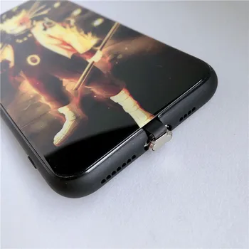 Naruto Sasuke Kõne Valguse LED Puhul iPhone11 12 pro 8 7 6 6S Pluss Juhtudel Karastatud Klaasist Coque Flash Kaas iPhoneXR X XS MAX