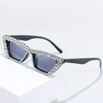 NII et&EI Fashion Väike Cat Eye Luksus Kive Naiste Päikeseprillid Vintage Square Diamond Prillid Meeste päikeseprillid Tooni UV400