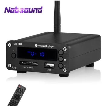 Nobsound HiFi Bluetooth-5.0 Digitaalne Võimendi Stereo Vastuvõtja Desktop Kõrvaklappide Võimendi SD / USB Muusikamängija, FM-Raadio
