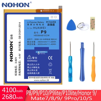 NOHON HB366481ECW Aku Huawei P9 Au 8 5C G9 Lite EVA-L19 Mate 7 8 9 9Pro S Asendamine Li-Polymer Bateria Tasuta Tööriistad