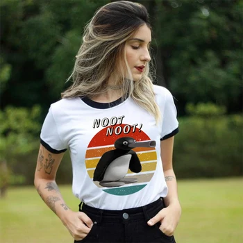 Noot Noot Pingu Naiste T-särk 2020 Naljakas Kawaii Tshirt Esteetiline Ulzzang T-särk Naine 90ndate Harajuku Tops Tee Vabaaja Rõivad