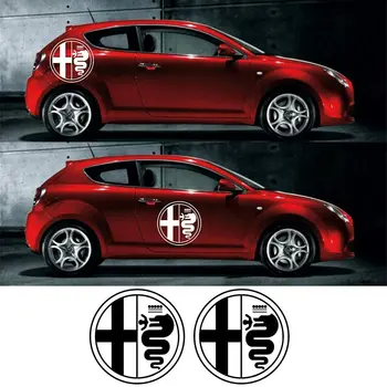 Näiteks Alfa Romeo Logo 2PCS/Set Kleebis, Kile Tätoveering Decor Plaaster Decal Ø52cm car styling