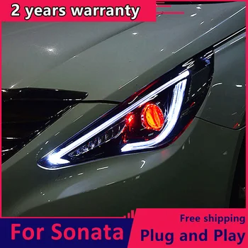 Näiteks Hyundai sonata esitulede Jaoks sonaat 8. 2011-Angel eyes xenon HID KIT Udutuled-LED päevasõidutuled autode tuled