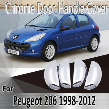 Näiteks Peugeot 206 206+ 206sw 206cc 1998~2012 Disain Kleebised Teenetemärgi Kroomitud ukselingi Kate värvi Remondil Auto Tarvikud