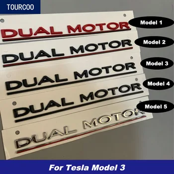 Näiteks Tesla Model 3 3D Dual Motor Embleemi Kleebis Auto Stiil Kohandatud Garneering Tarvikud