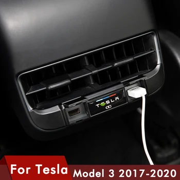 Näiteks Tesla Model Kolm Muutmise Taga heitgaasi port USB laadimine spetsiaalne kate muutmise Režiimis Tarvikud Model3