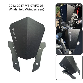 Näiteks Yamaha MT-07 (FZ-07) MT07 mootorratas Esiklaas Mootorratas Tuuleklaas Alumiinium Must Yamaha FZ 07 MT 07 2013-2017 Uus