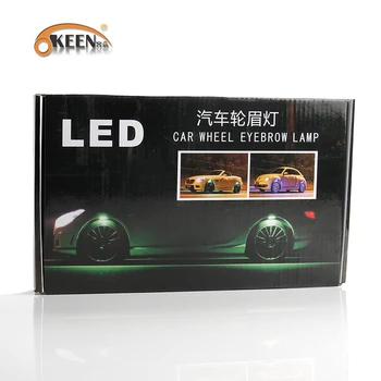 OKEEN APP kontrolli Auto RGB LED Ratta Kulmu Neoon Tuled Poritiiva All Pool Lamp 3 Transpordiliikide Flash Strobe Hinge Dekoratiivsed Atmosfääri