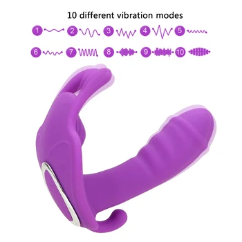 OLO Kantavad Liblikas Vibraator Dildo 10 Kiirusel Väristama Aluspüksid G Spot Massager Kliitori Stimulaator Sugu Mänguasjad, Naiste