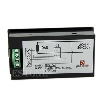 OOTDTY AC 80-260V LCD Digitaalne 100A Volt Watt Power Meter Ammeter Voltmeeter 220V 110V