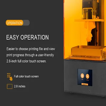 Oranž 10 LCD 3D Printer Taskukohane SLA 3D Printer Metallist korpus Matrixs LED Disain Kiire Jahutamine Suure Täpsusega Vaik Printer
