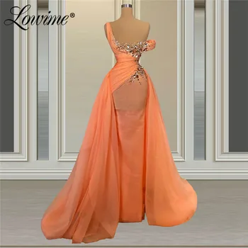 Oranž Ametlik Õhtukleit Crystal Merineitsi Partei Kleit 2021 Dubai Araabia Tanssiaiset Kleidid Pleats Pluss Suurus Kleidid Naiste Poole Öö