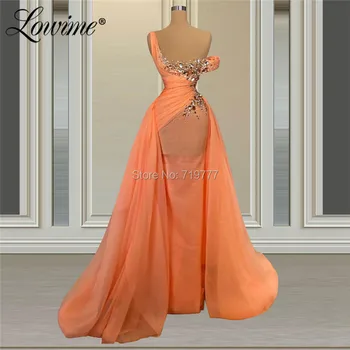 Oranž Ametlik Õhtukleit Crystal Merineitsi Partei Kleit 2021 Dubai Araabia Tanssiaiset Kleidid Pleats Pluss Suurus Kleidid Naiste Poole Öö