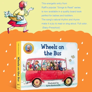 Originaal inglise pildiraamatu, rattad bussi inglise Valgustatuse Papp-Raamat, haridus mänguasjad lastele