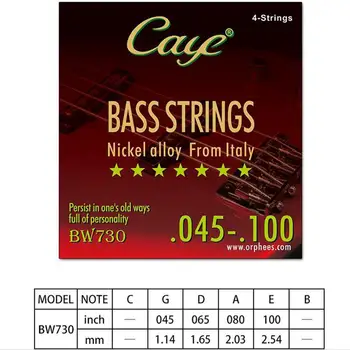 Orphee Caye 4/5/6 Stringid BW Seeria Electric Bass Stringid Komplekt Kuusnurkne Terase ja Nikli Sulamist Traat Bass Kitarr String Tarvikud