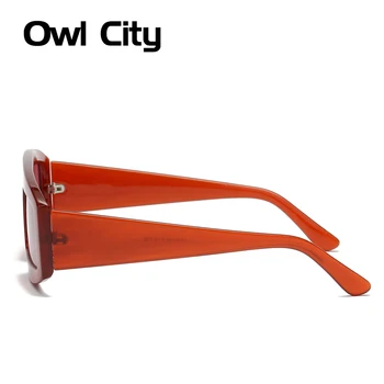 Owl City Luxury Päikeseprillid Naistele Meeste Vintage Brändi Disainer Daamid Prillid Retro Ristküliku Suur Must Prillid Sunnies Tooni